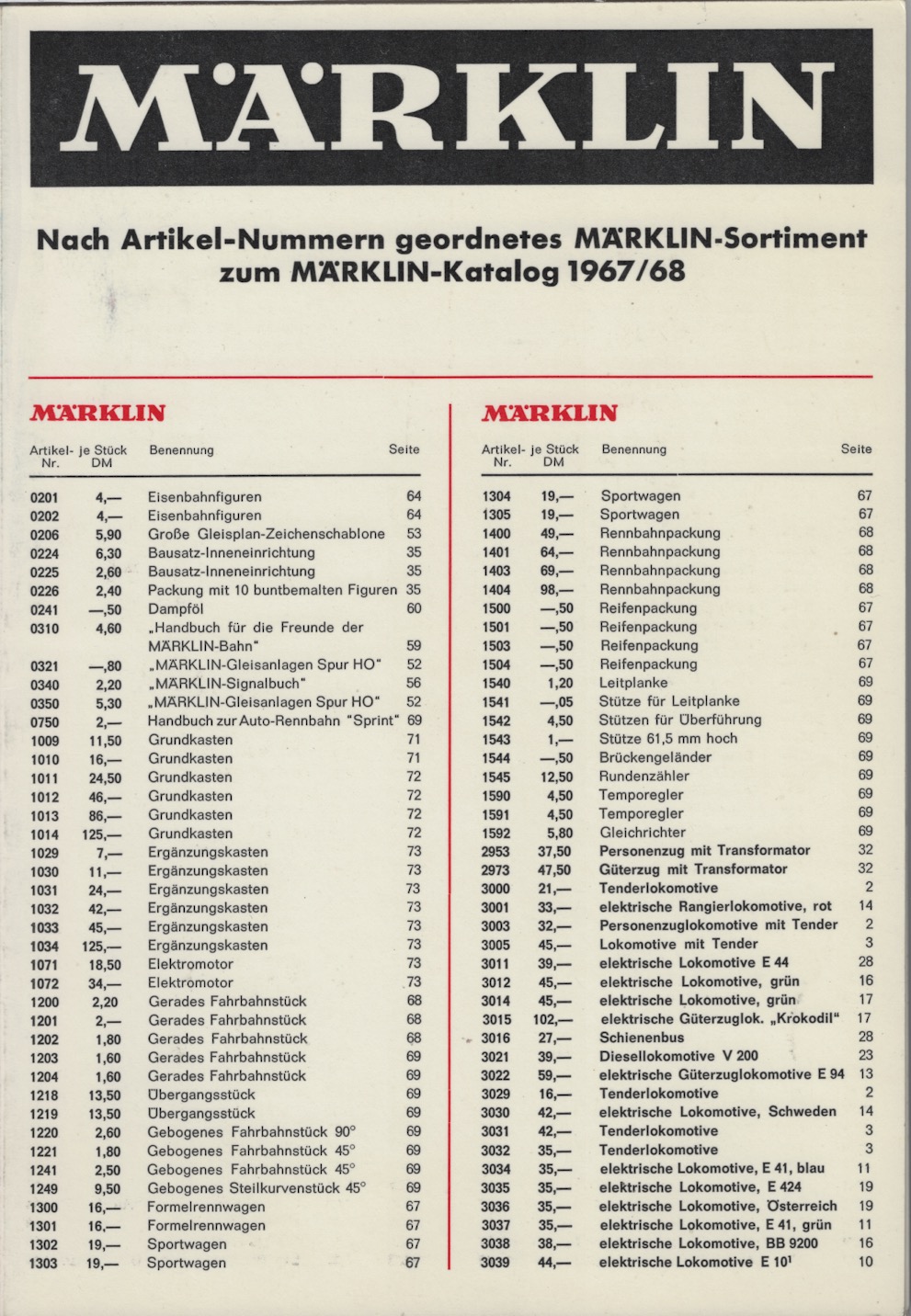 1967-1968Anummern