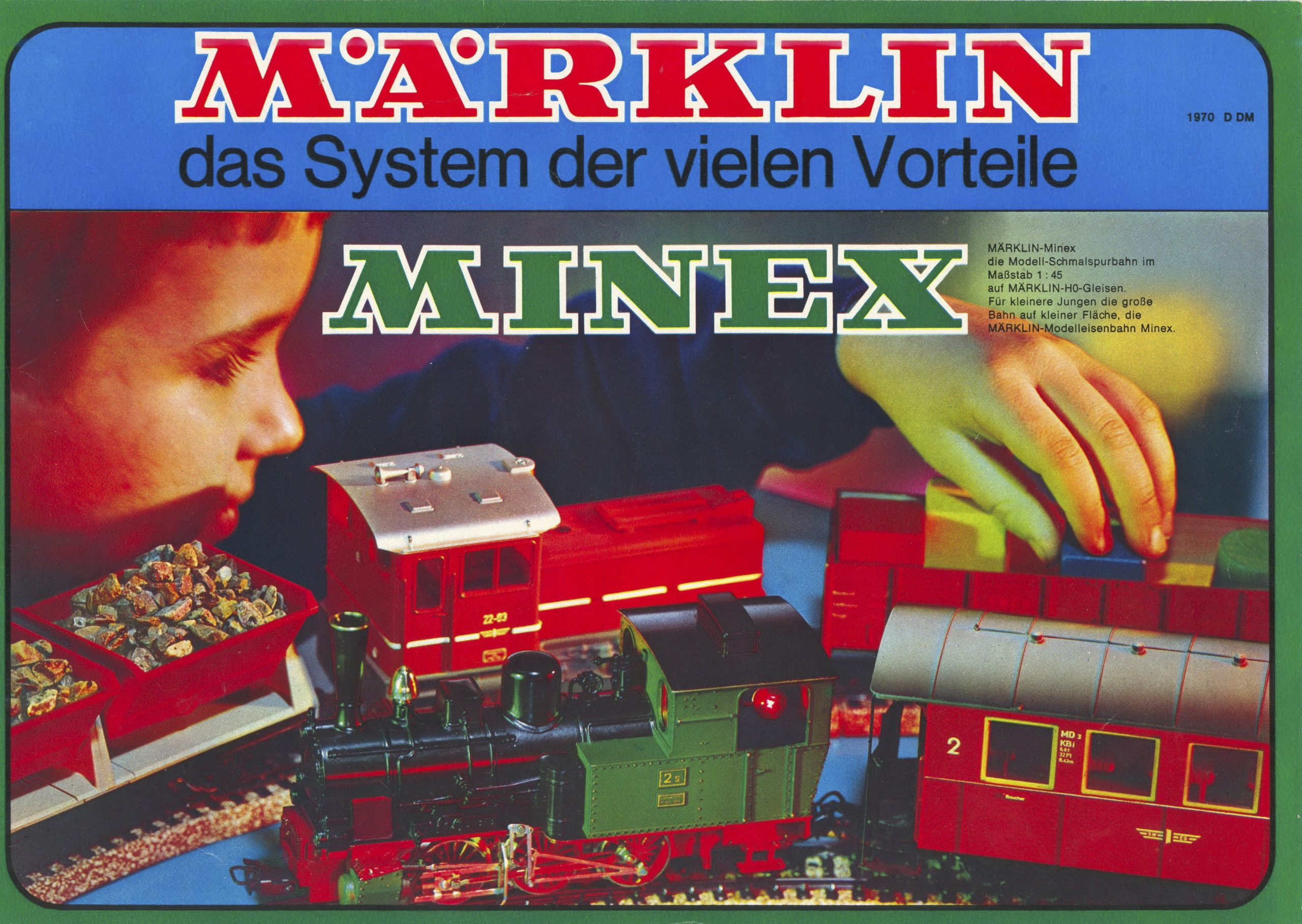 0138000 1970 – Märklin das System der vielen Vorteile. MINEX, SPUR H0, SPUR I D DM – 162 01 – TINN 07 70 th (H0)