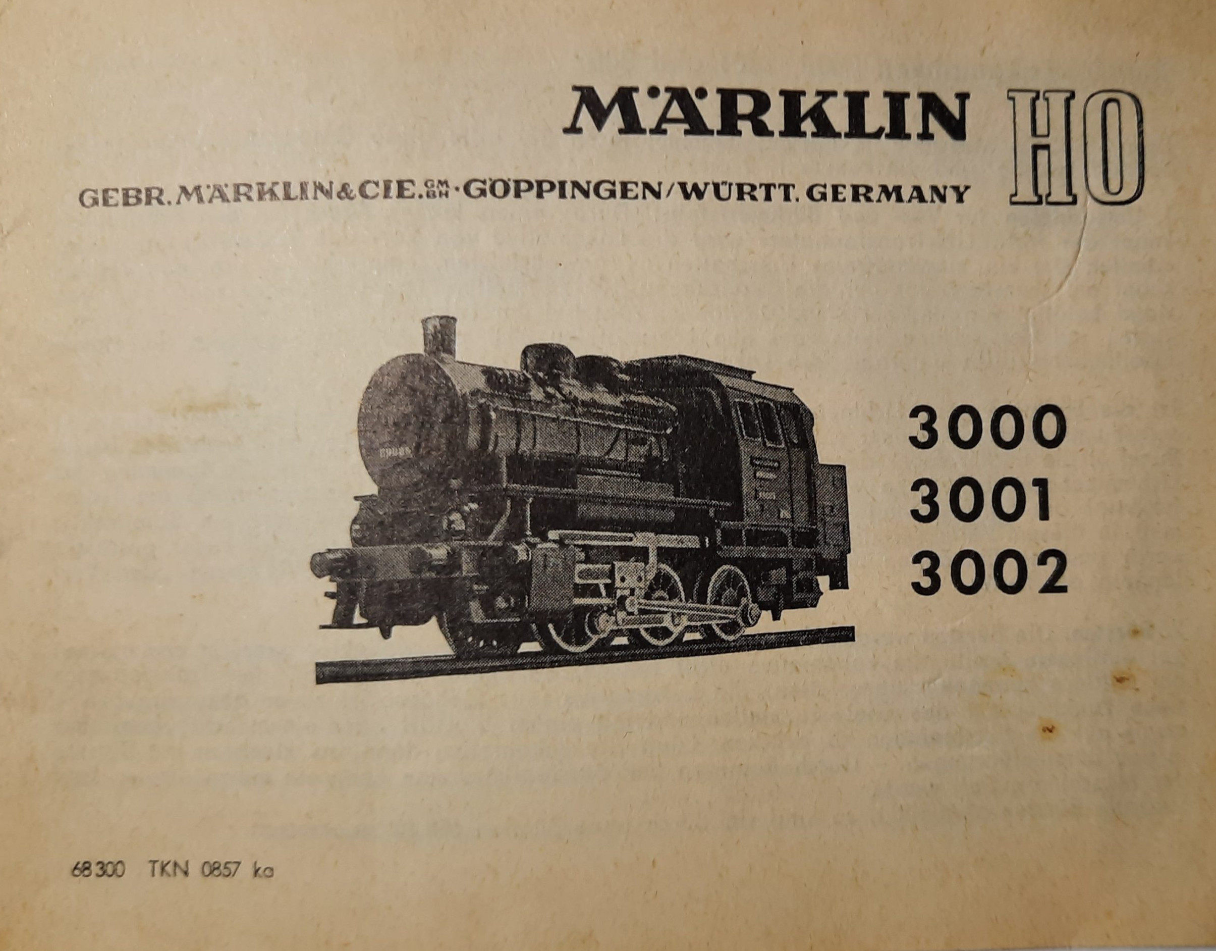 1957 : Bedienungsanleitung Rangier-Lokomotiven 3000, 3001, 3002 (1957 D) CREATOR: gd-jpeg v1.0 (using IJG JPEG v62), quality = 82