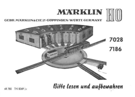 1969 : Bedienungsanleitung Drehscheibe 7186 und Lokschuppen 7028 7186-68702-tn-0269