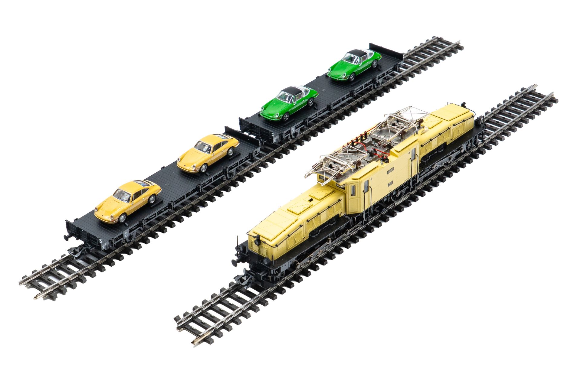 26911 Zugpackung „Jubiläumsedition "Zug-Set Porsche 911 mit Krokodil“ 26911-11