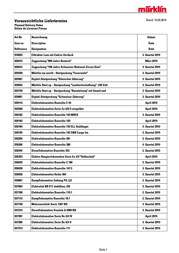 2019 Voraussichtliche Liefertermine 2019/03 Liefertermine_Maerklin-Neuheiten_2019-03-thumbnail
