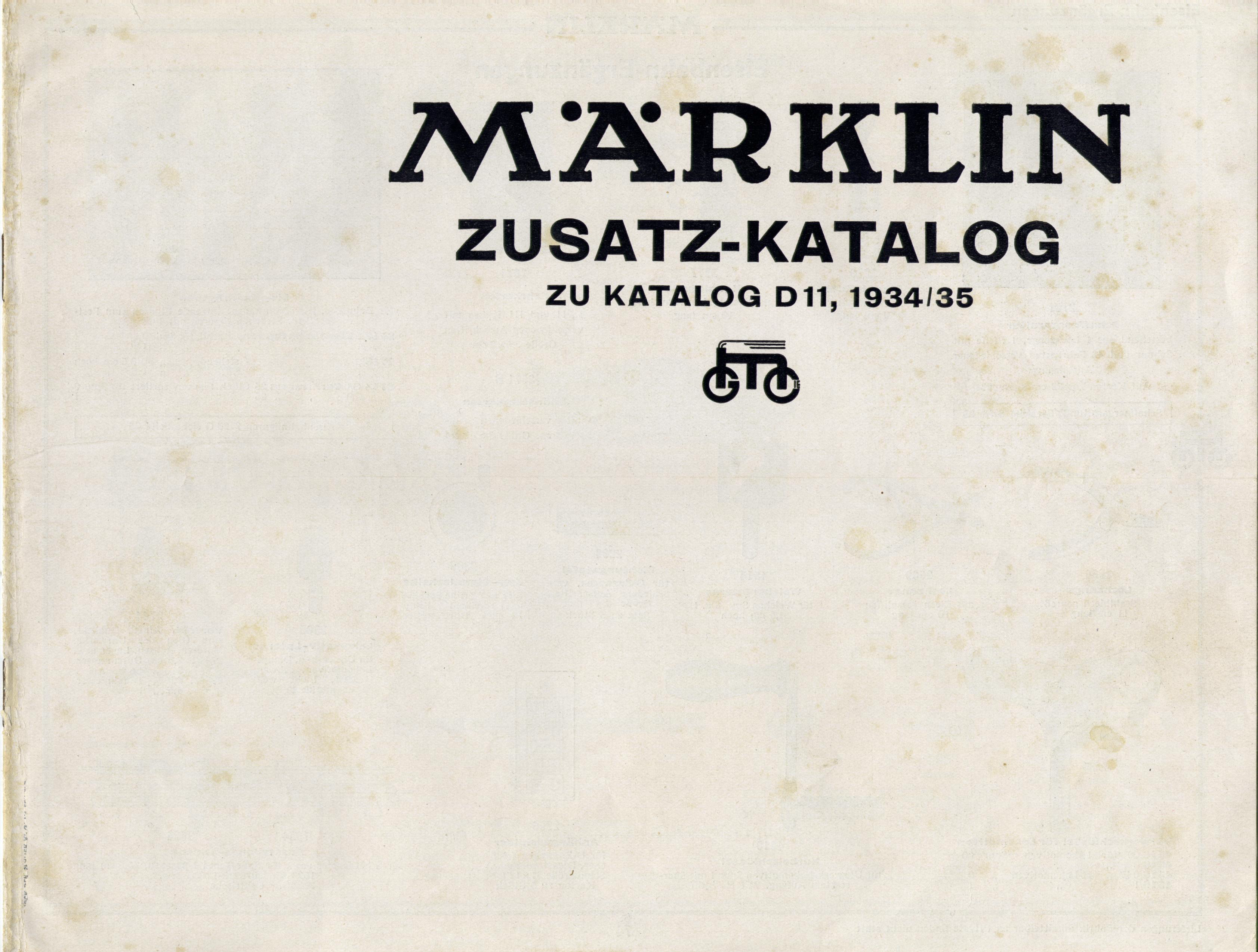 0030004 1934 – Märklin Zusatz-Katalog zu D11 – Geen (Gesammtprogramm)-thumbnail