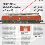 1993 BR 221 127-4 Metall-Perfektion, und BR V 160 010 in Spur H0 0210250 1993 – BR 221 127-4 Metall-Perfektion, en BR V 160 010 in Spur H0 (Mit Preise) – 18327 (H0)-thumbnail