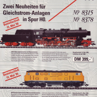 1995 Märklin - Zwei Neuheiten für Gleichstrom-Anlagen in Spur H0 0223050 1995 – Märklin – Zwei Neuheiten für Gleichstrom-Anlagen in Spur H0 – Geen (Anzeige)-thumbnail