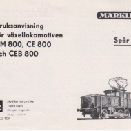 1955 : Bruksanvisning för växellokomotiven CM 800, CE 800 och CEB 800 1955 K 1155 j23 130 – 23 109CM 800 – 100_3 SV-thumbnail