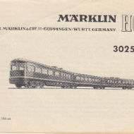 1958 : Bedienungsanleitung Triebwagen 3025 3025 – 68 325 TN 03 58 en-thumbnail