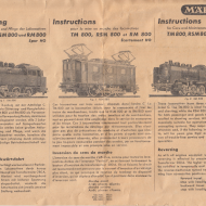 1952 / 03 : Anweisung zur Behandlung und Pflege der Lokomotiven TM 800, RSM 800 und RM 800 MN 0352 r – Anweisung TM 800, RSM 800 und RM 800-thumbnail